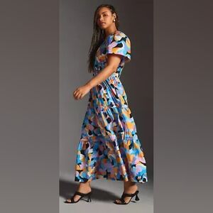 Anthropologie Somerset Maxi Dress - Orange Motif